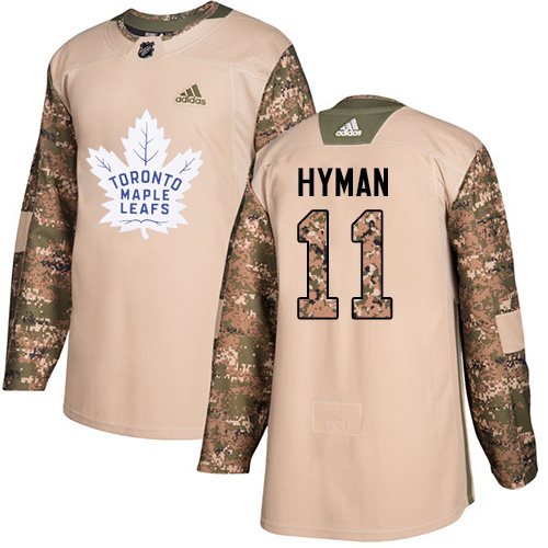 Adidas Maple Leafs #11 Zach Hyman Camo Authentic Veterans Day Stitched NHL Jersey - Click Image to Close